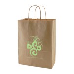 Natural Kraft Shopping Bag (10"x5"x13") Logo Imprinted