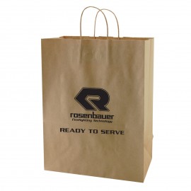 Natural Kraft Shopping Bag (13"x7"x17") Custom Printed