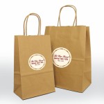 Custom Imprinted Medium Kraft Shopping Bag