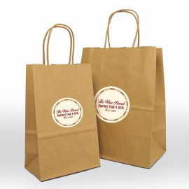 Custom Imprinted Medium Kraft Shopping Bag