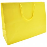 Colored Matte Finish Eurotote Bag (16"x6"x12") (Yellow) Custom Imprinted