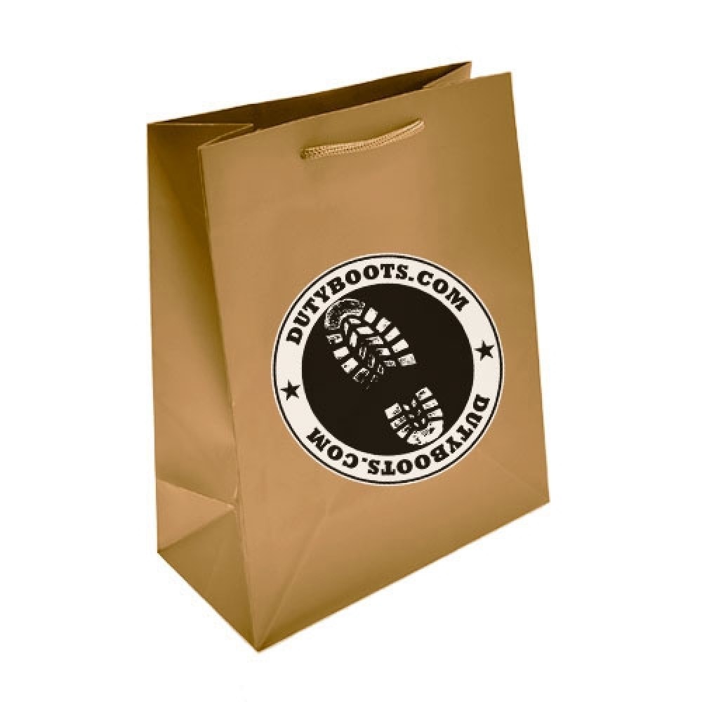 Logo Imprinted Ink Imprinted Matte Eurotote Bag (8"x4"x10") (Gold) Logo Imprinted Ink Imprinted Matte Eurotote Bag (8"x4"x10") (Gold)