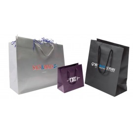 Custom Printed Ink Imprinted Matte Eurotote Bag (8"x4"x10") (Ivory White)