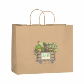 Natural Kraft Shopper with Full Color Digital Print (16 x 6 x 12) Custom Printed  Natural Kraft Shopper with Full Color Digital Print (16 x 6 x 12) Custom Printed