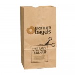 Tan Kraft SOS 12# Bag (7.12"x4.5"x13.75") Logo Imprinted