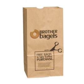 Tan Kraft SOS 12# Bag (7.12"x4.5"x13.75") Logo Imprinted