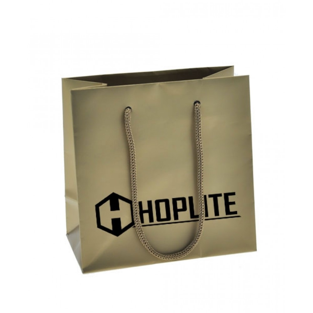 Custom Imprinted Ink Imprinted Matte Eurotote Bags (6 1/2"x3 1/2"x6 1/2") (Gold) Custom Imprinted Ink Imprinted Matte Eurotote Bags (6 1/2"x3 1/2"x6 1/2") (Gold)