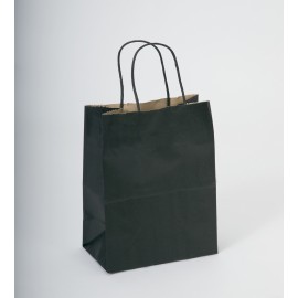 India Ink Black Shadow Stripe Bag (8"x4.75"x10.5") Custom Printed  India Ink Black Shadow Stripe Bag (8"x4.75"x10.5") Custom Printed