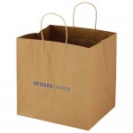 Wide Gusset Takeout Bag (12"x10"x12") Custom Imprinted