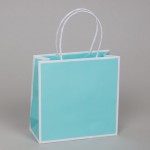 Custom Imprinted Small Sophie Eurotote Shopping Bag (7"x3"x7") (Bay Blue)