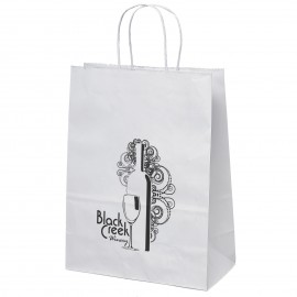 Custom Imprinted Jenny White Shopper Bag (Flexo Ink)