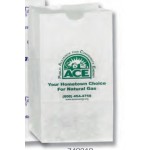Number 4 White Grocery Bags (5"x3 1/8"x9 5/8") Custom Printed
