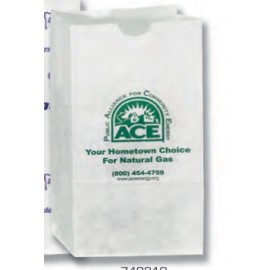 Custom Imprinted Number 4 White Grocery Bags (5"x3 1/8"x9 5/8")