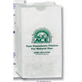Custom Imprinted Number 4 White Grocery Bags (5"x3 1/8"x9 5/8")  Custom Imprinted Number 4 White Grocery Bags (5"x3 1/8"x9 5/8")