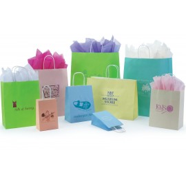 Custom Printed Matte Tints on White Kraft Paper Shopping Bag (5 1/3"x3 1/4"x8 3/8")  Custom Printed Matte Tints on White Kraft Paper Shopping Bag (5 1/3"x3 1/4"x8 3/8")