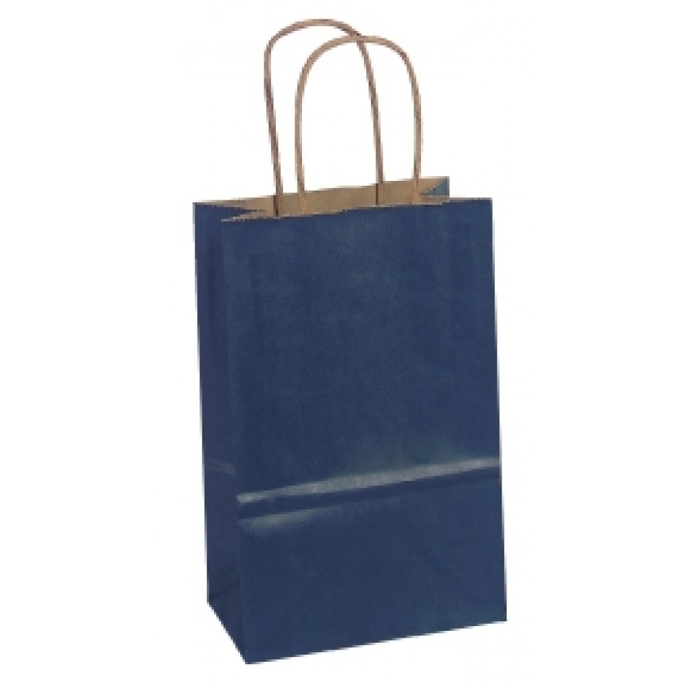 100% Recycled Tinted Tan Kraft Paper Shopping Bag (5 1/2"x3 1/4"x8 3/8") (Navy Blue) Custom Printed 100% Recycled Tinted Tan Kraft Paper Shopping Bag (5 1/2"x3 1/4"x8 3/8") (Navy Blue) Custom Printed