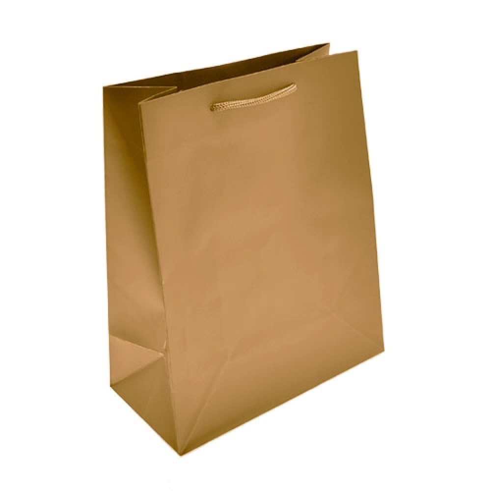 Colored Matte Finish Eurotote Bag (8"x4"x10") (Gold) Custom Imprinted Colored Matte Finish Eurotote Bag (8"x4"x10") (Gold) Custom Imprinted