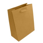 Logo Imprinted Premium Cotton Twill Handle Eurototes (8"x4"x10") (Ink Printed) (Natural Kraft)