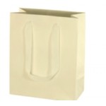 Premium Cotton Twill Handle Eurototes (16"x6"x12") (Hot Stamped) (Ivory White) Logo Imprinted