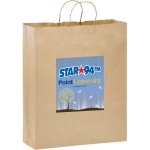 Logo Imprinted Paper Shopping Bags 18x7x18 Printed Four Color Process