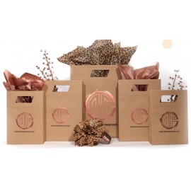 Custom Printed Kraft Die Cut Euro Tote (7"x3"x10")