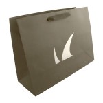 Custom Imprinted Premium Cotton Twill Handle Eurototes (16"x16"x12") (Ink Printed) (Gray)