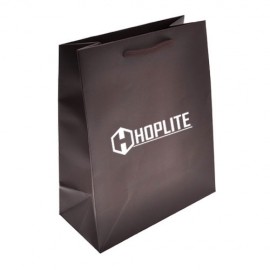 Custom Imprinted Ink Imprinted Matte Eurotote Bag (8"x4"x10") (Burgundy Red)