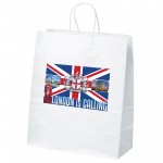 Custom Imprinted Citation White Shopper Bag (Brilliance- Matte Finish)