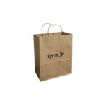 Natural Kraft Custom Paper Shopping Bag (10"x5"x13") Logo Imprinted