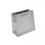 Custom Imprinted Colored Matte Finish Custom Eurotote Bag (6 1/2"x3 1/2"x6 1/2") (Silver)