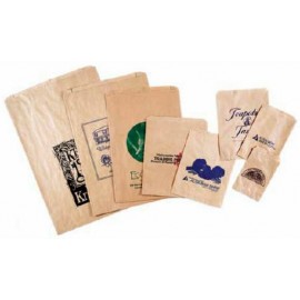 Logo Imprinted Natural Kraft Paper Merchandise Bag (6.25"x9.25")