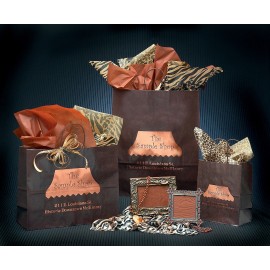 Custom Printed Ice Collection Chocolate Decadence Brown Shopping Bag (16"x6"x19.25")