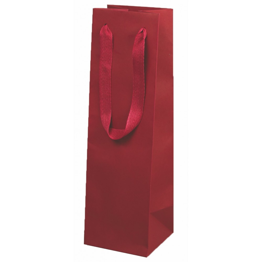 Custom Printed Process Printed Cotton Twill Ribbon Euro Tote Bag (Red) (4"x4"x15") Custom Printed Process Printed Cotton Twill Ribbon Euro Tote Bag (Red) (4"x4"x15")