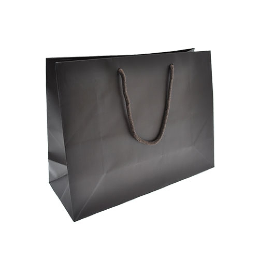 Colored Matte Finish Eurotote Bag (13"x5"x10") (Chocolate Brown) Custom Printed Colored Matte Finish Eurotote Bag (13"x5"x10") (Chocolate Brown) Custom Printed
