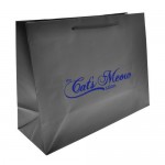 Ink Imprinted Matte Eurotote Bag (16"x6"x12") (Black) Logo Imprinted