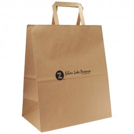 Logo Imprinted Flat Handle Paper Bag