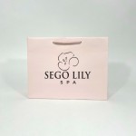 Custom Imprinted Pink Chiffon Traditional Shape Paper Euro Tote (13"x4.5"x10")