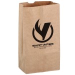 Natural Kraft Paper SOS Grocery Bag (Size 12 Lb.) Custom Printed