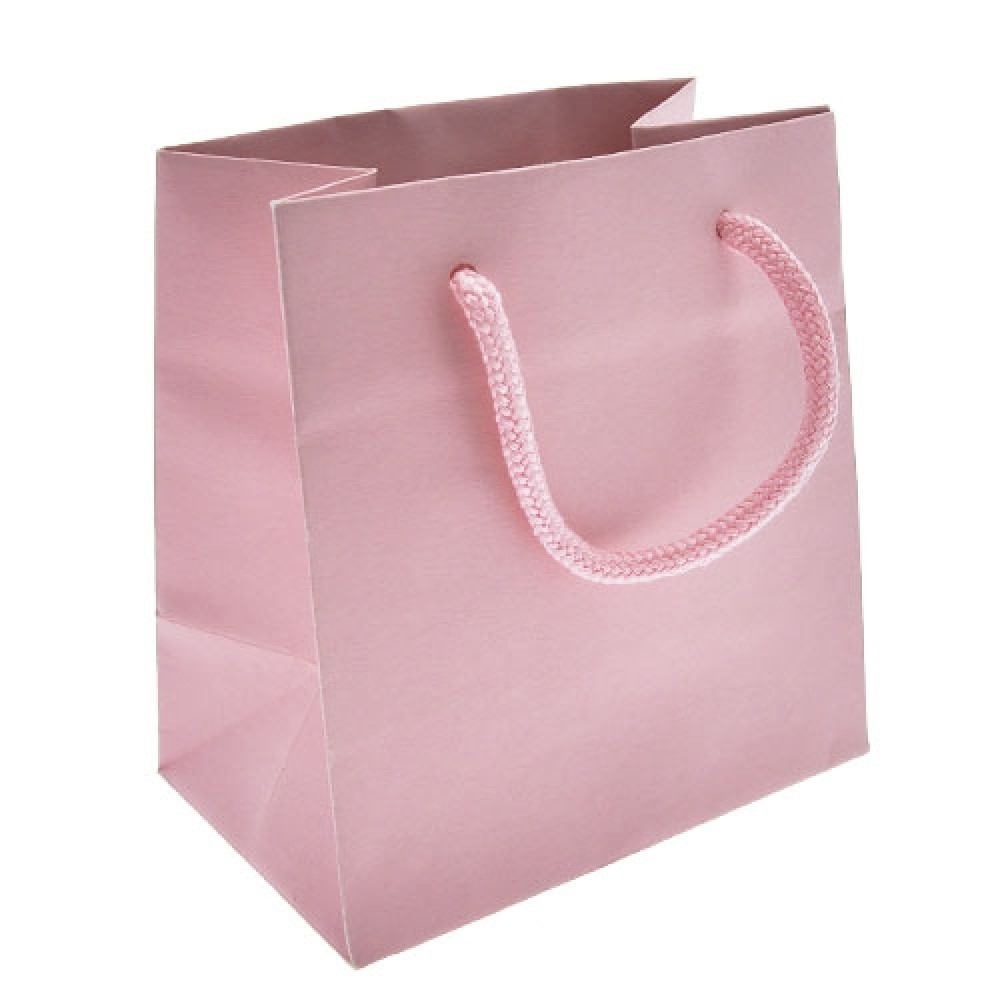 Euro Tint Tote Bag (5 1/2"x3 1/2"x6") (Rose Pink) Custom Printed Euro Tint Tote Bag (5 1/2"x3 1/2"x6") (Rose Pink) Custom Printed