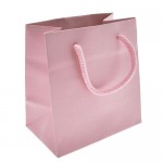 Euro Tint Tote Bag (5 1/2"x3 1/2"x6") (Rose Pink) Custom Printed