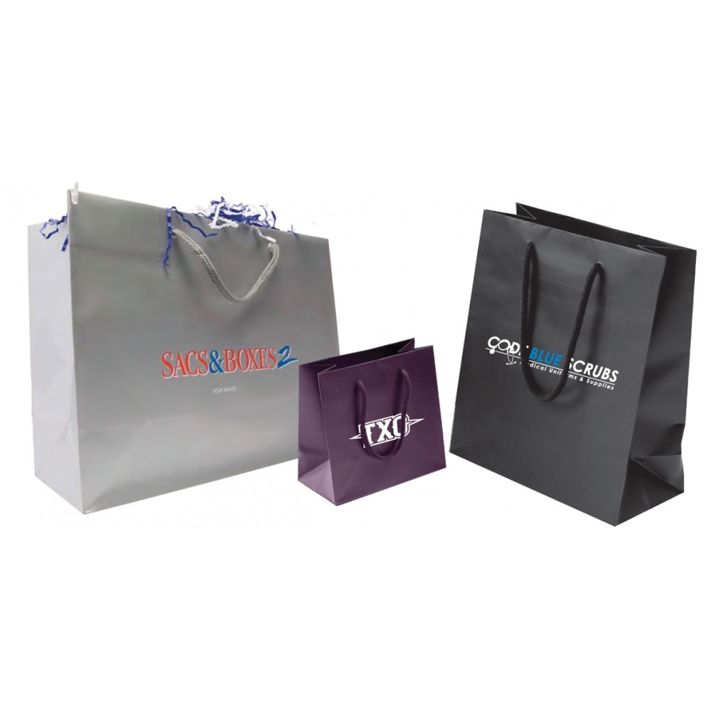 Ink Imprinted Matte Eurotote Bags (6 1/2"x3 1/2"x6 1/2") (Champagne Silver) Logo Imprinted Ink Imprinted Matte Eurotote Bags (6 1/2"x3 1/2"x6 1/2") (Champagne Silver) Logo Imprinted