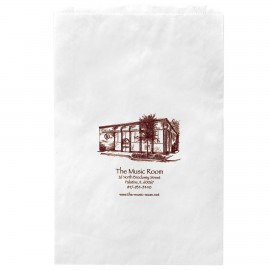 Logo Imprinted White Kraft Paper Merchandise Bag (16"x3 1/2"x24")  Logo Imprinted White Kraft Paper Merchandise Bag (16"x3 1/2"x24")
