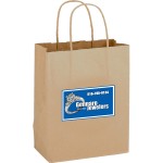 Paper Shopping Bags 8x4.75x10.25 Printed Four Color Process Custom Imprinted