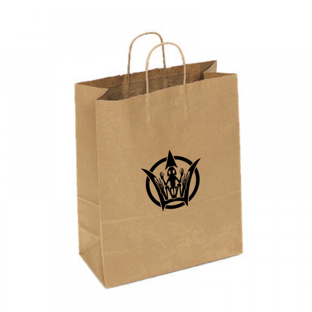 Logo Imprinted Recycled Tan Kraft Paper Shopping Bag (13"x6"x16") Logo Imprinted Recycled Tan Kraft Paper Shopping Bag (13"x6"x16")