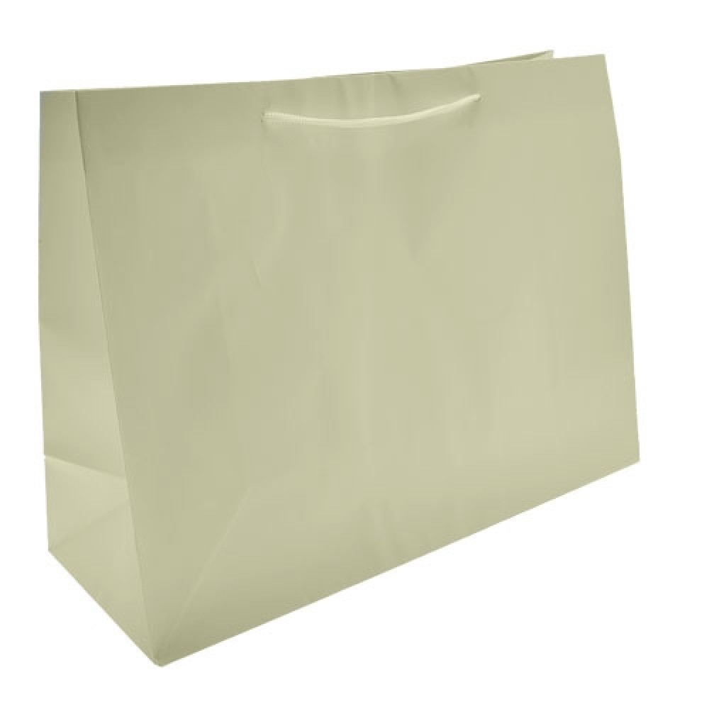 Custom Printed Colored Matte Finish Eurotote Bag (16"x6"x12") (Ivory) Custom Printed Colored Matte Finish Eurotote Bag (16"x6"x12") (Ivory)