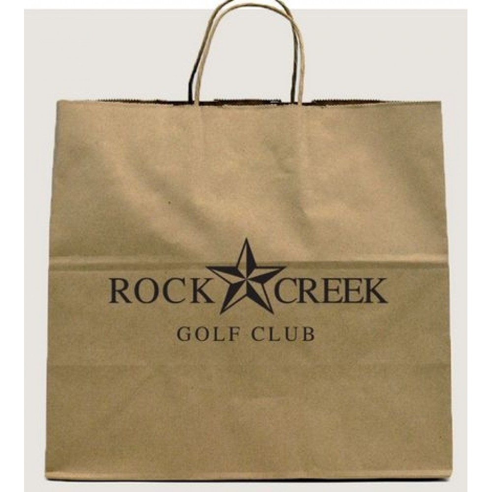 Kraft Paper Shopping Bag (13"x7"x13") Custom Printed