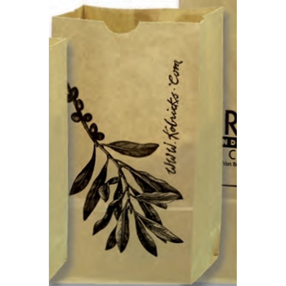 Logo Imprinted Number 6 Natural Kraft Grocery Bags (6"x3 5/8"x11 1/16")