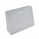 Custom Imprinted Matte Finish Eurotote Bag (9"x3 1/4"x7") (White)