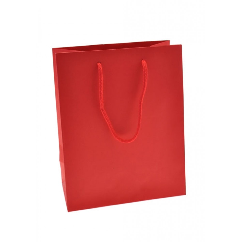 Custom Imprinted Euro Tint Tote Bag (8"x4"x10") (Red) Custom Imprinted Euro Tint Tote Bag (8"x4"x10") (Red)