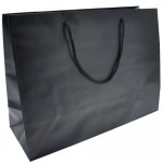Custom Imprinted Euro Tint Tote Bag (16"x6"x12") (Black)